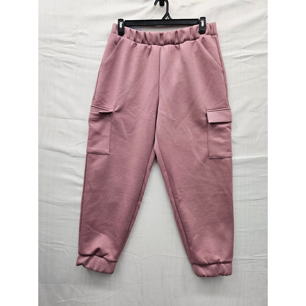 Express Womens Cargo Jogger Pink Viscose Blend Relaxed Size Large